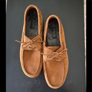 Bass Men’s 2-Eye Suede Boat Shoes New 9.5 M